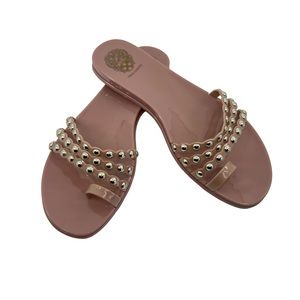 Vince Camuto Edolyn New Blush Jelly Studded Sandals Sz 10